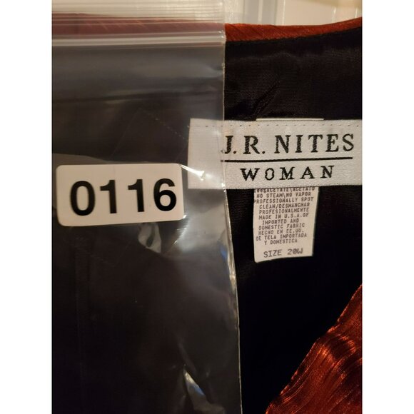 J.R Nites Women 20W Plus Size top Red New with Tags Zipper closure - Picture 10 of 10
